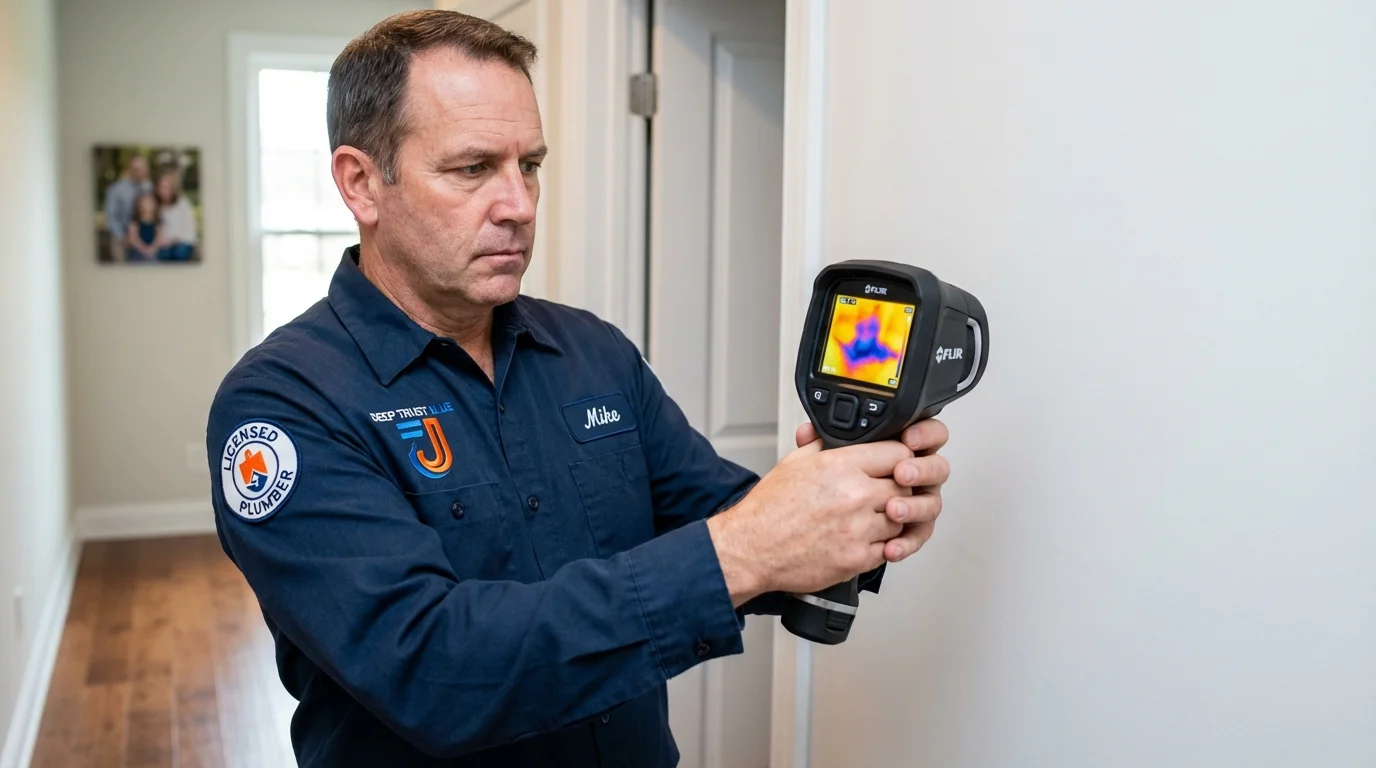 Thermal imaging leak detection by Johns Plumbing LLC in Walworth
